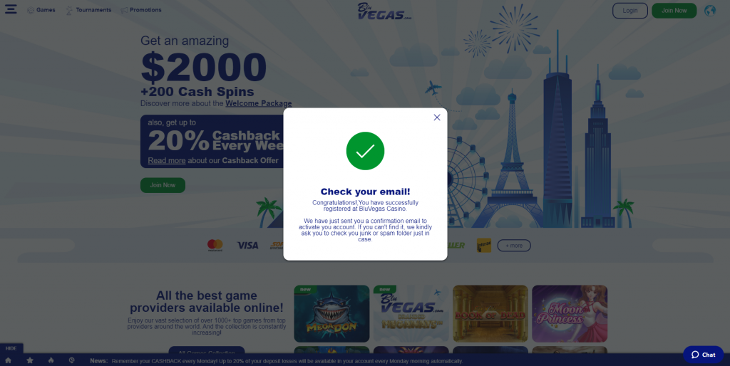 Image 3 of BluVegas Casino Registration