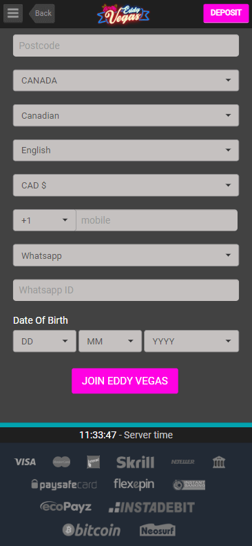 Responding to players’ demands, EddyVegas Casino boasts a vast slots collection, now exceeding 2,100 games, with high RTP, innovative mechanics, and exciting themes. These slots are available for free play, offering demo versions to familiarize yourself with.