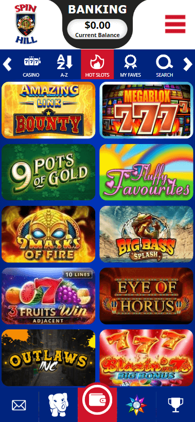 Spin Hill Casino Mobile Preview 2
