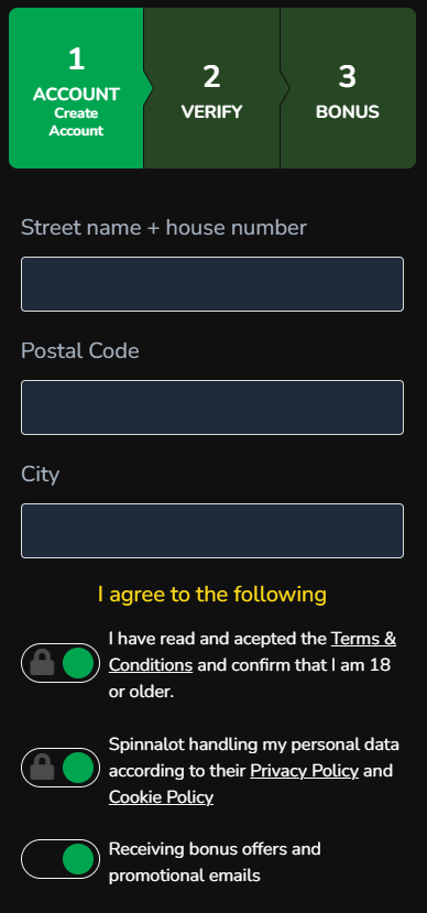 Image 3: Spinnalot Casino Registration