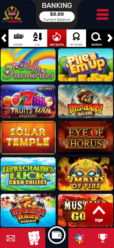 Win Windsor Casino Mobile Preview 2