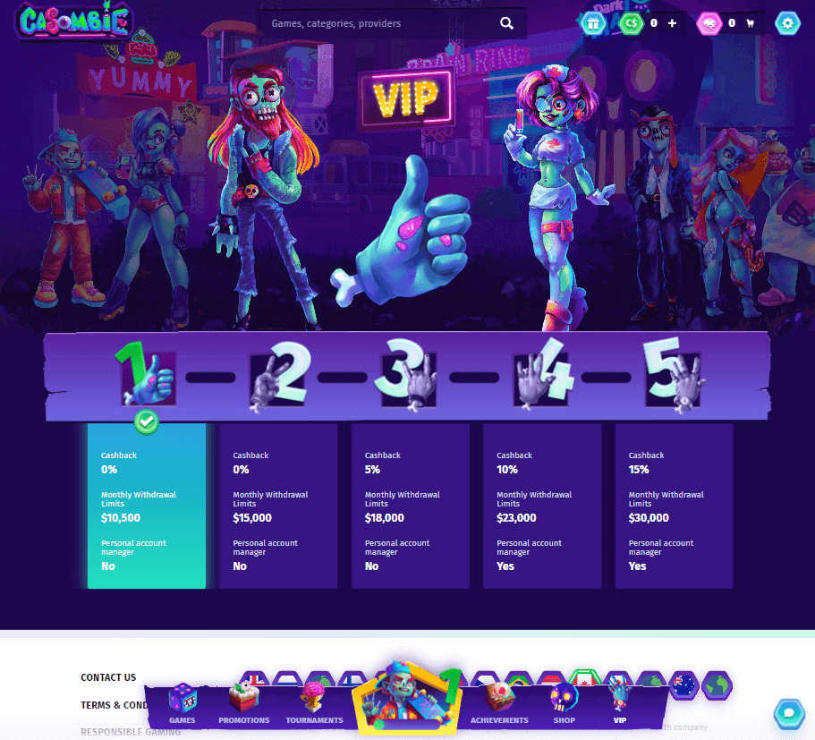 Casombie Casino Desktop Preview 1