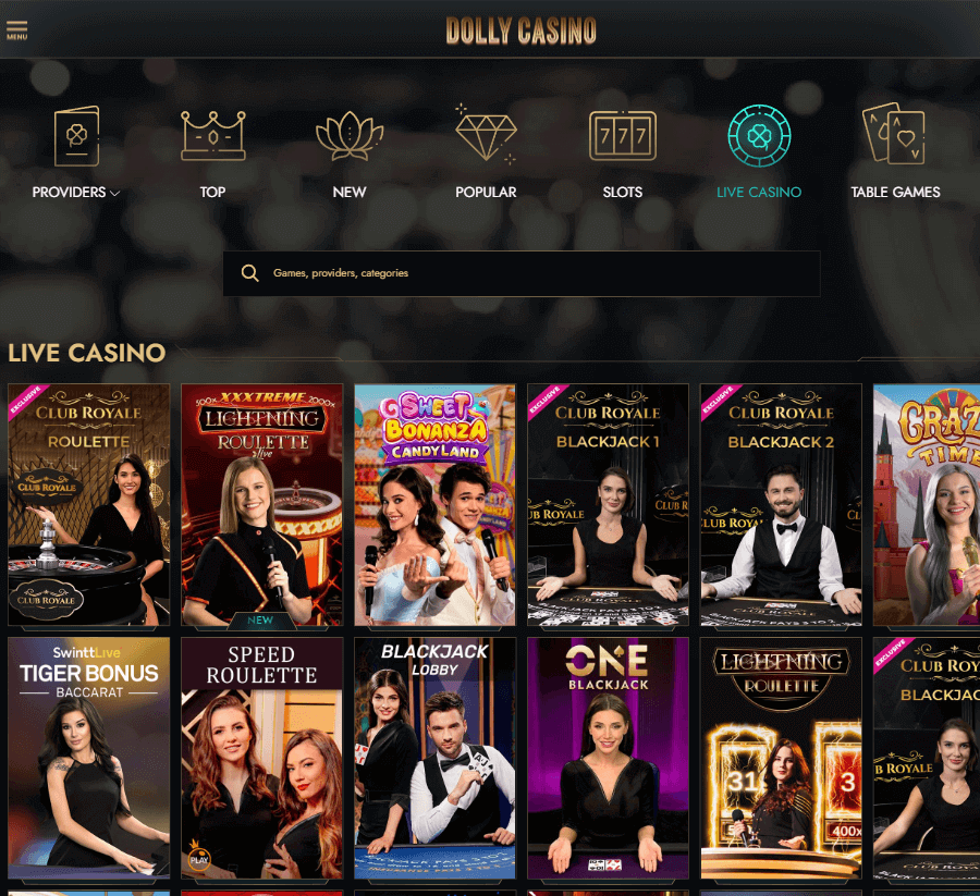 DollyCasino Desktop Preview 2
