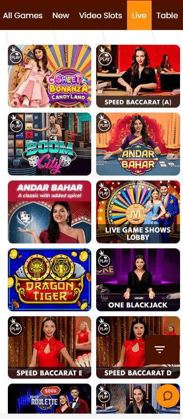 Flaming Casino Mobile Preview 1