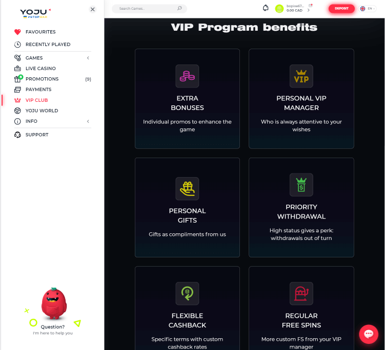 Yoju Casino Desktop Preview 2