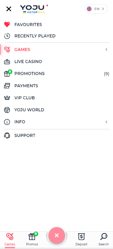 Yoju Casino Mobile Preview 2