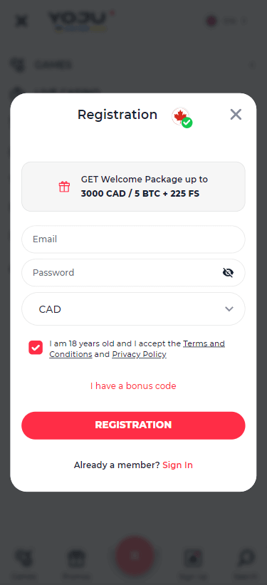 See the Yoju Casino registration process here: visual guide 1.