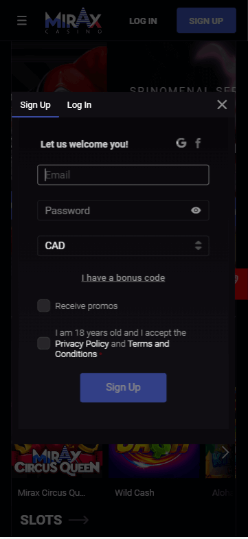 No code needed for the first deposit bonus.