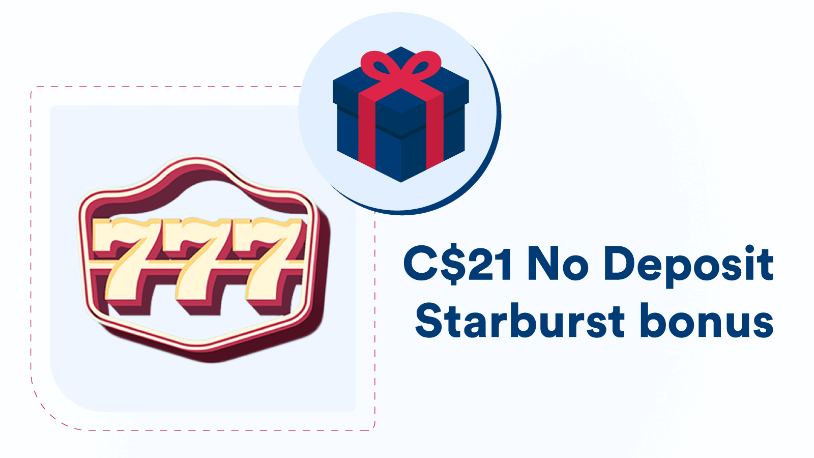 A tempting C$21 no deposit Starburst bonus awaits at 777casino.