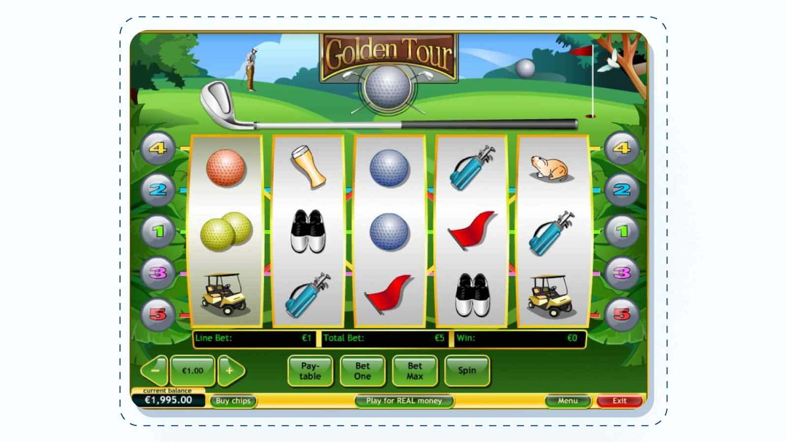 Golden Tour – RTP is 97.71% – Playtech
