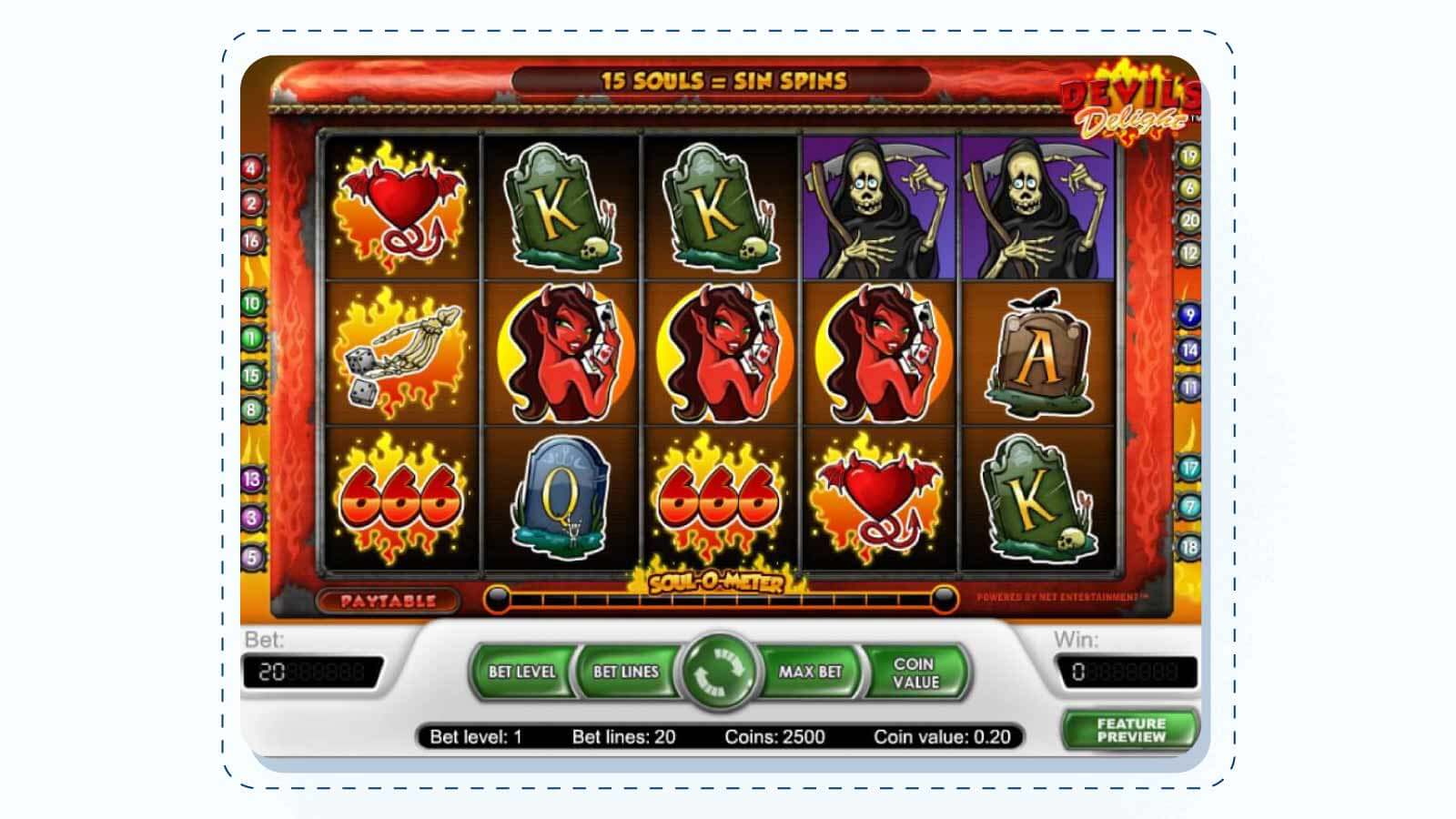 Devils Delight – 97.6% – NetEnt