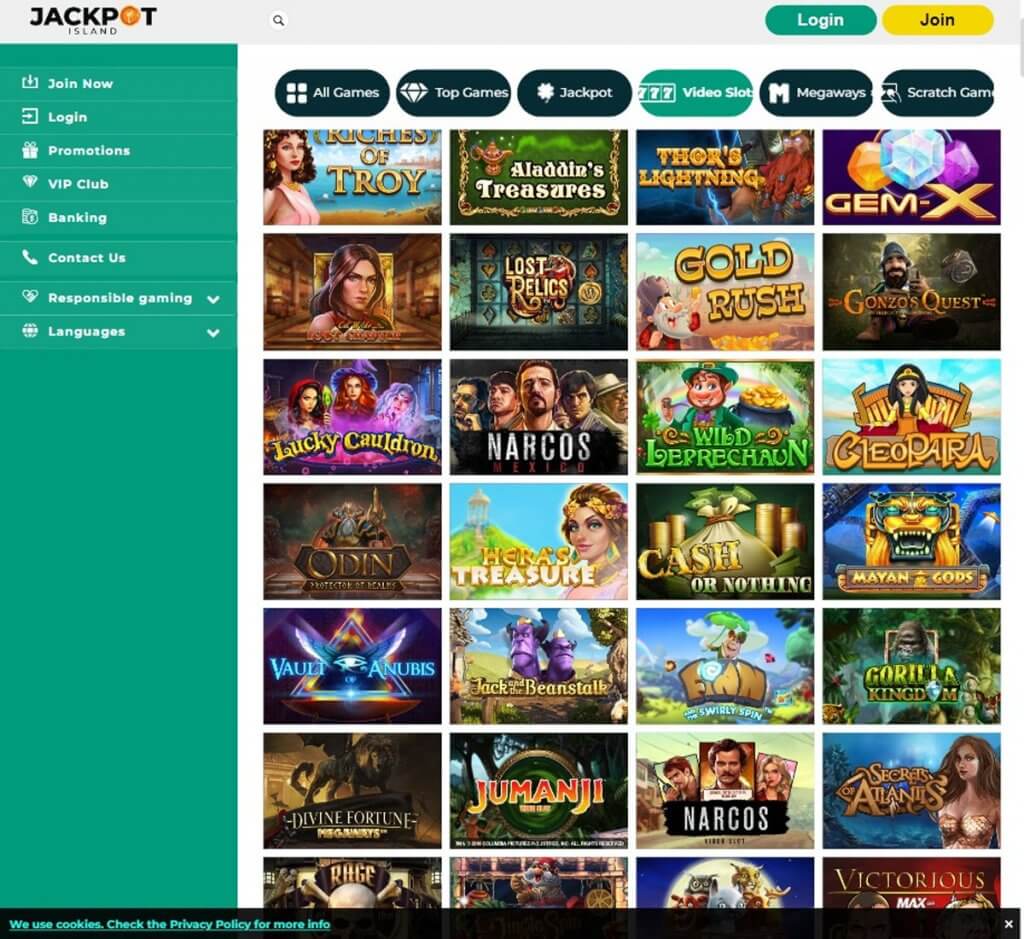 Desktop View 2: Another Look at Jackpot Island Casino