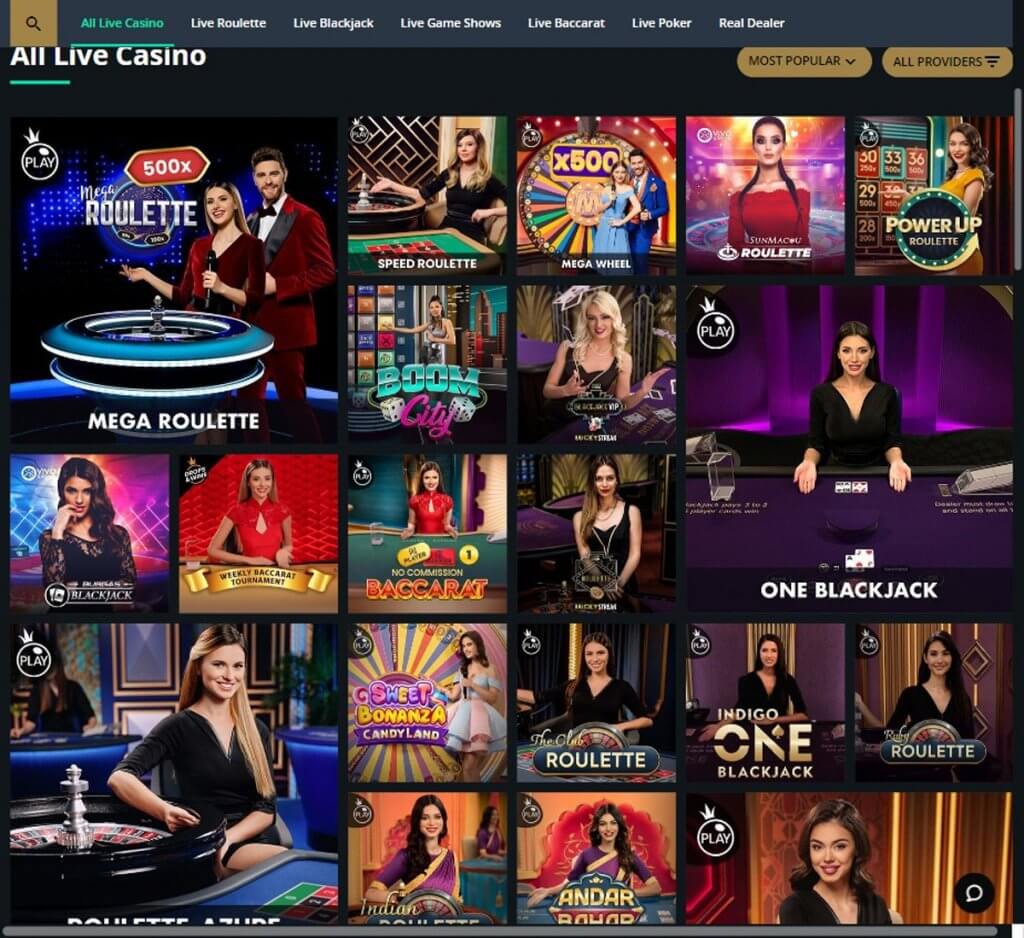 Desktop view of RoyalistPlay Casino - A Glimpse 1