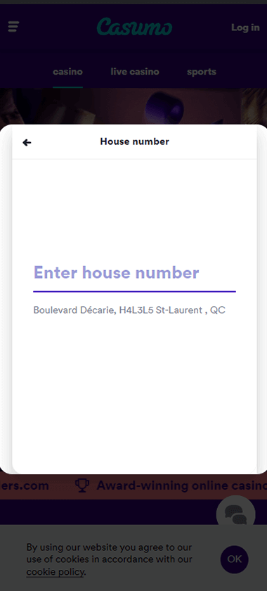 Visual Guide to the Casumo Casino Registration Process, Image 4.