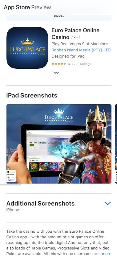 Предварительный просмотр Euro Palace Casino в приложении 3