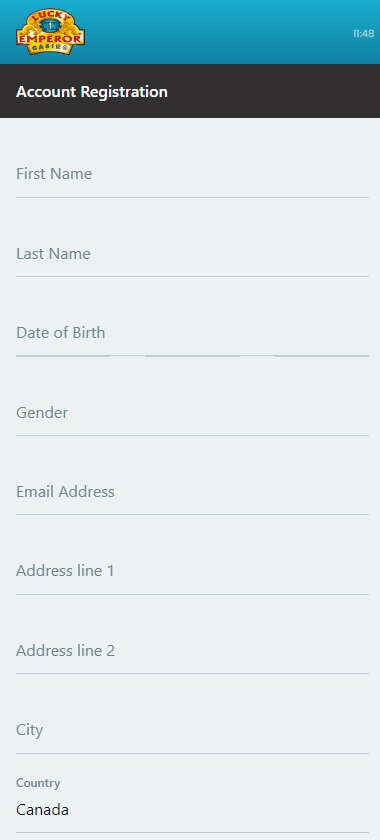 Image Guide: How to Register at Lucky Emperor Casino – Step 1