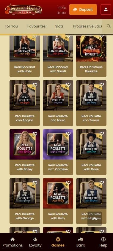 Music Hall Casino Mobile Preview 2