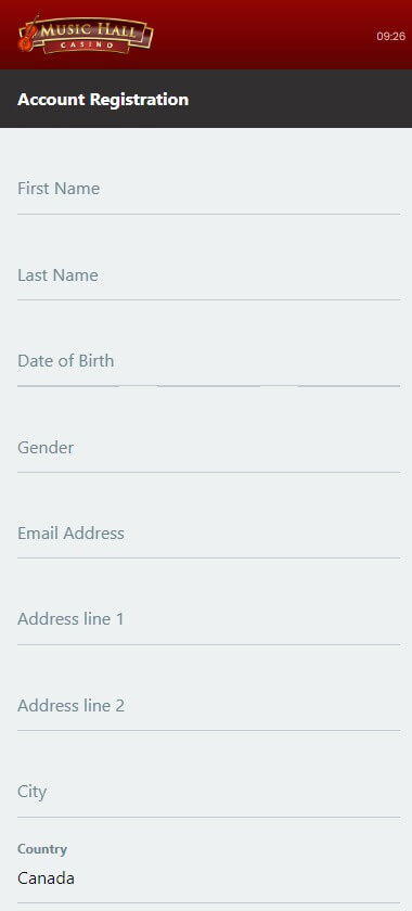 Music Hall Casino Registration Process Image 2.