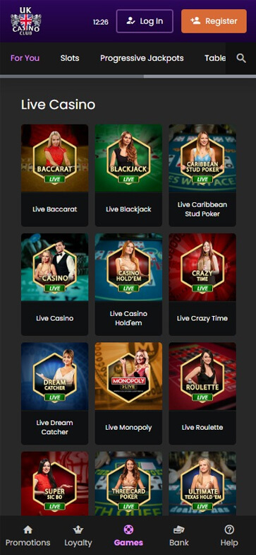 UK Casino Club Mobile Preview 2