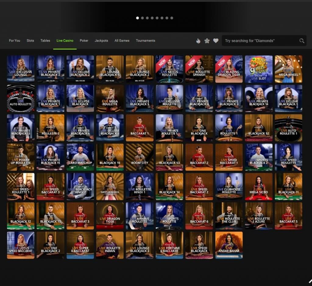 Gaming Club Casino Desktop Preview 1