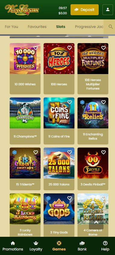 Vegas Country Casino Mobile Experience Insight 1