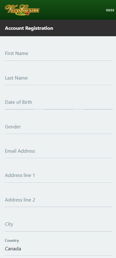 Step-by-Step Guide: Vegas Country Casino Registration Image 1