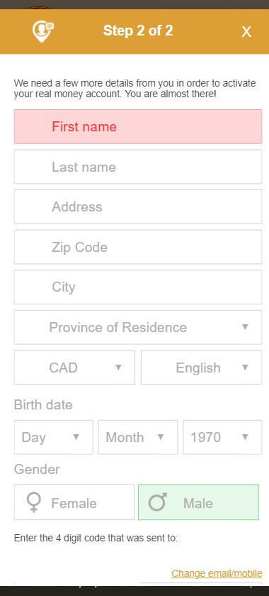 Image 2 Depicting Videoslots Registration Procedure