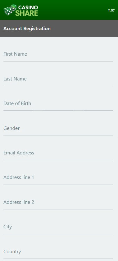 First Step in Casino Share Registration