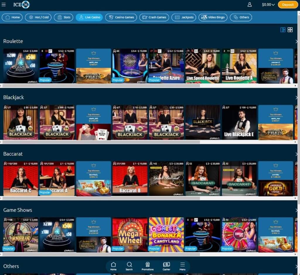 Предварительный просмотр на ПК в Ice36 Casino 2