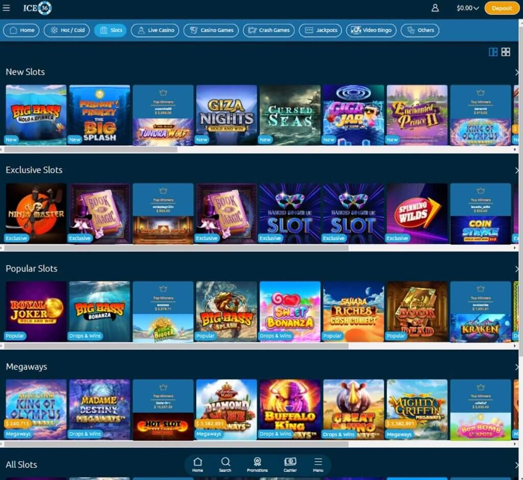 Предварительный просмотр на ПК в Ice36 Casino 1
