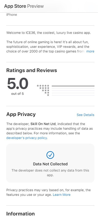 Ice36 Casino App Preview 3