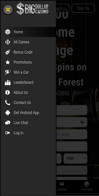 Big Dollar Casino Mobile Preview 2