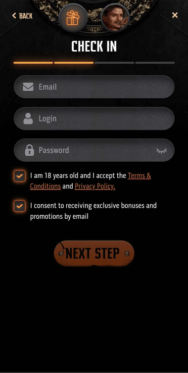 House of Spades Sign-Up Steps Image 2