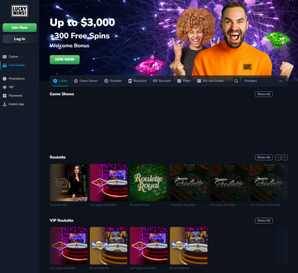 LuckyWins Desktop Preview 2