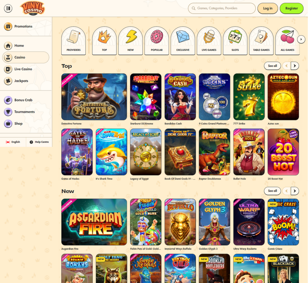 Vinyl Casino Desktop Preview 1