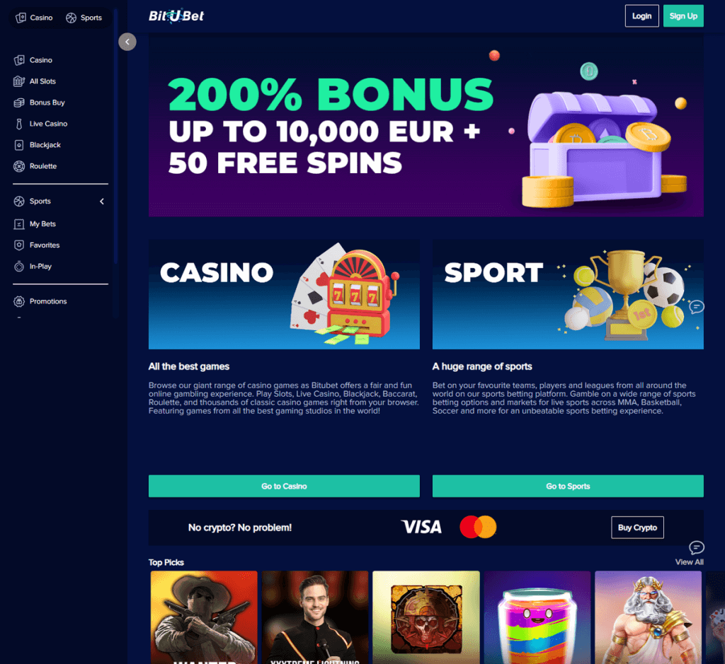 Bitubet Casino Desktop Preview 2