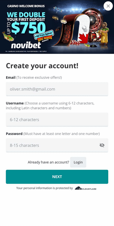 Step-by-step Process for Novibet Casino Sign-up Image 4