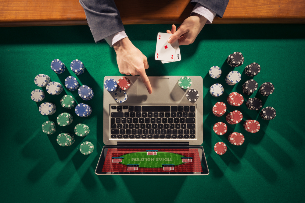 Playing a poker game online