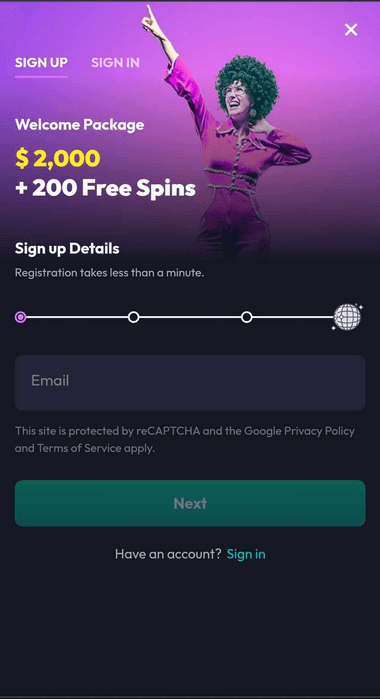 SpinFever Casino Sign-Up Process Visual 3