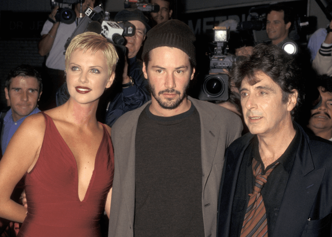 The cast of Devil's Advocate arrives at its opening night.