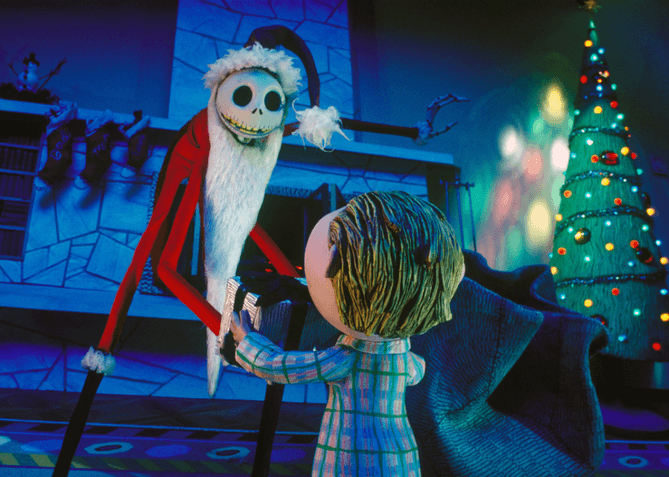 The film's protagonist, the melodious skeleton Jack Skellington, is determined to leave behind his eerie life by transforming Halloween Town into a haven of holiday joy. His ambition leads him to abduct Santa Claus from Christmas Town and morphed into 'Sandy Claws,' yet his plans are marred by his oversight of warnings from a psychic rag doll, Sally, voiced by Catherine O’Hara.