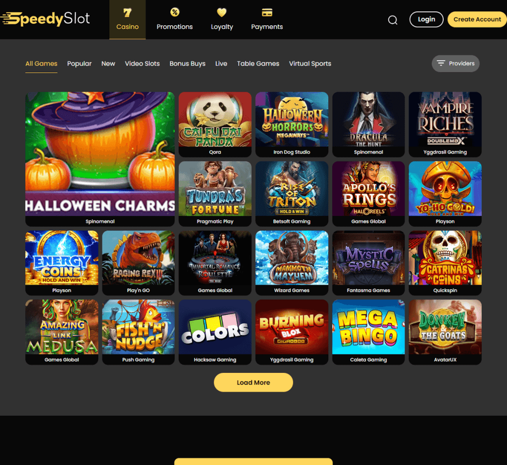 SpeedySlot Desktop Preview 1