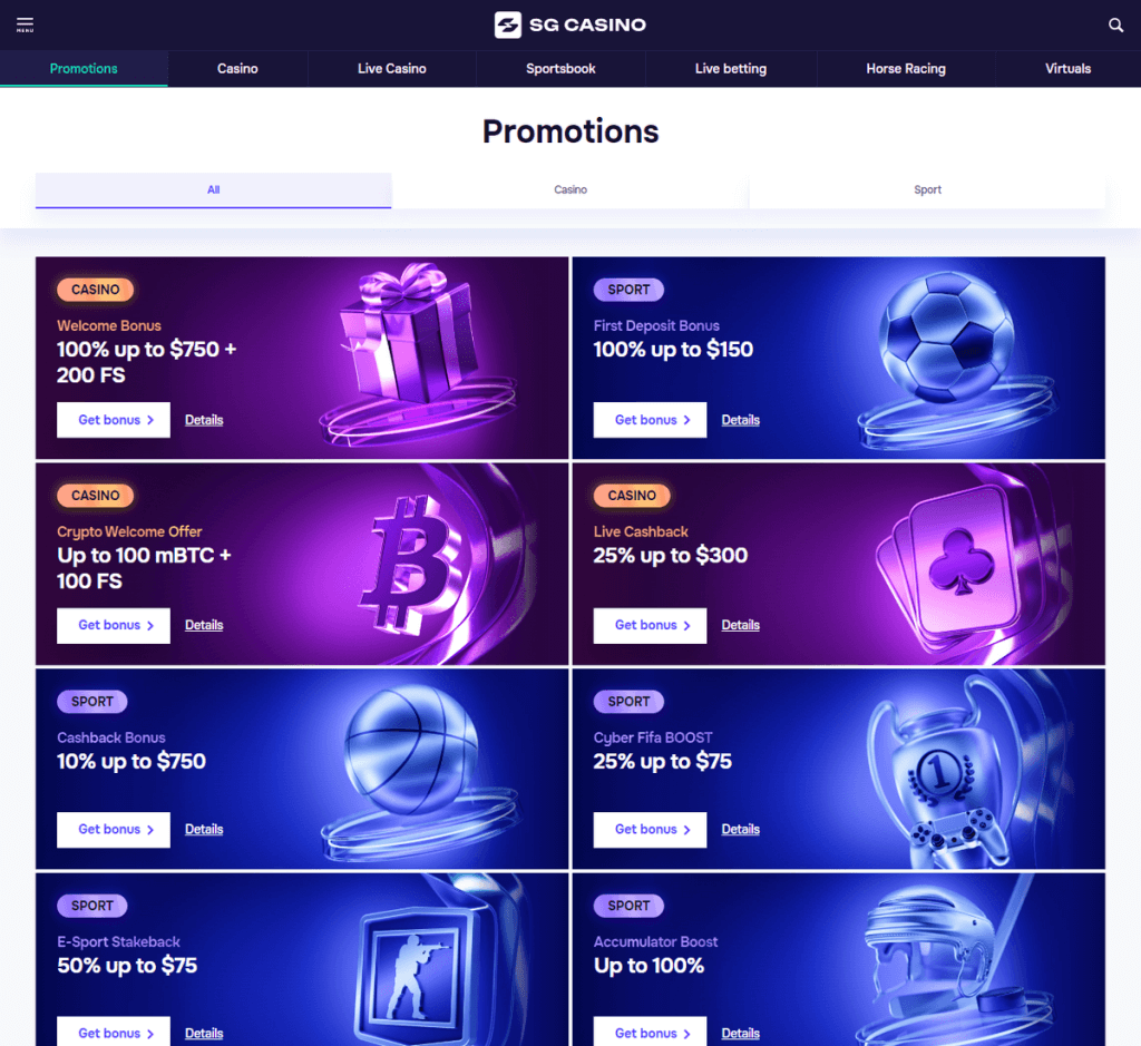 SG Casino Desktop Preview 1