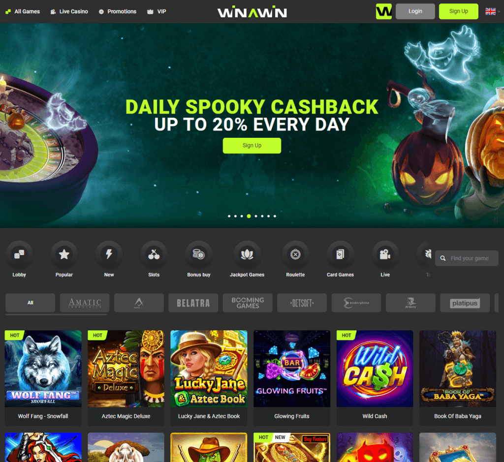 Winawin Casino Desktop Preview 1