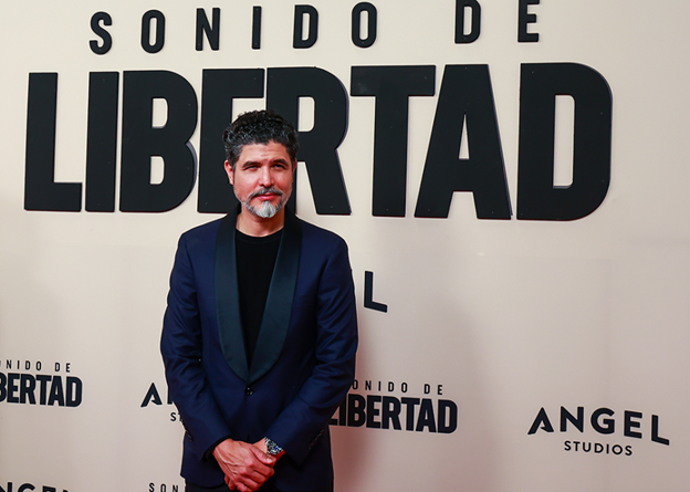 Director Alejandro Monteverde on the red carpet for 'Sound of Freedom’.