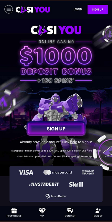 CasiYou Casino Mobile Preview 1