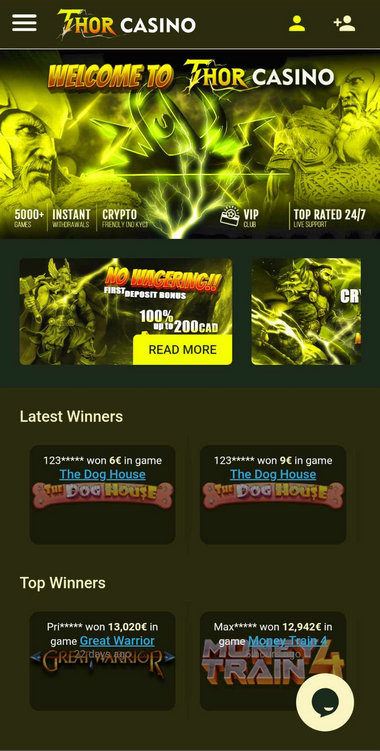 Thor Casino Mobile Preview 1