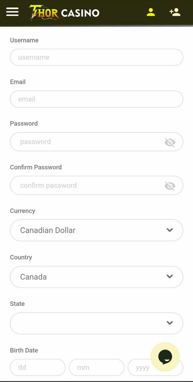 Visualize Thor Casino's Registration Process: Image Reference One