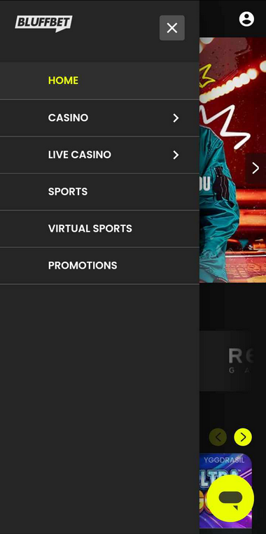 Bluffbet Casino Mobile Preview 1