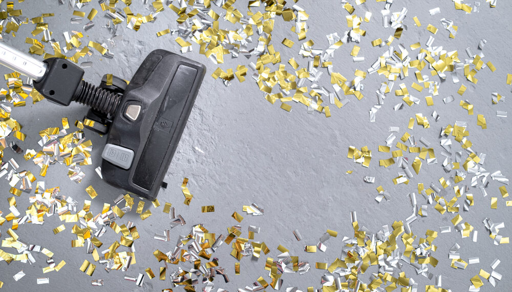Vacuuming glitter